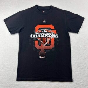 Majestic MLB San Francisco Giants 2012 Champions‎ Baseball T-Shirt Black Size S
